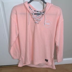 Women’s terry cloth hooded pullover